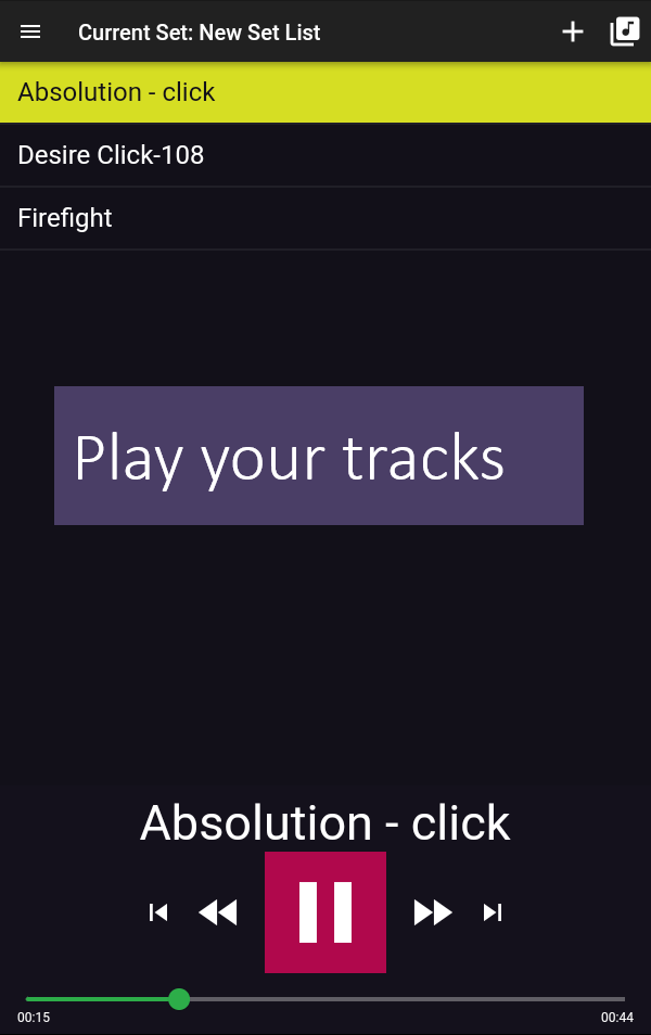 Performance Tracks makes it easy to play your backing tracks using your phone or tablet.